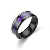 Men's Classic Black Stainless Steel Couple Ring – Gifts for Him — 2