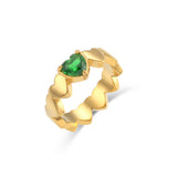 Zircon Ring In Stainless Steel Plated 18K Gold – Holiday Gift Ideas — 6