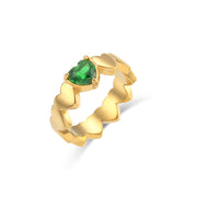 Zircon Ring In Stainless Steel Plated 18K Gold – Holiday Gift Ideas — 6