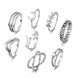 Vintage Hollow Star And Moon Olive Branch Ring – Holiday Gift Ideas — 6