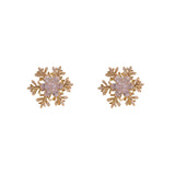 Microencrusted Zircon Snowflake Rotatable Ear Studs – Gift Ideas — 3