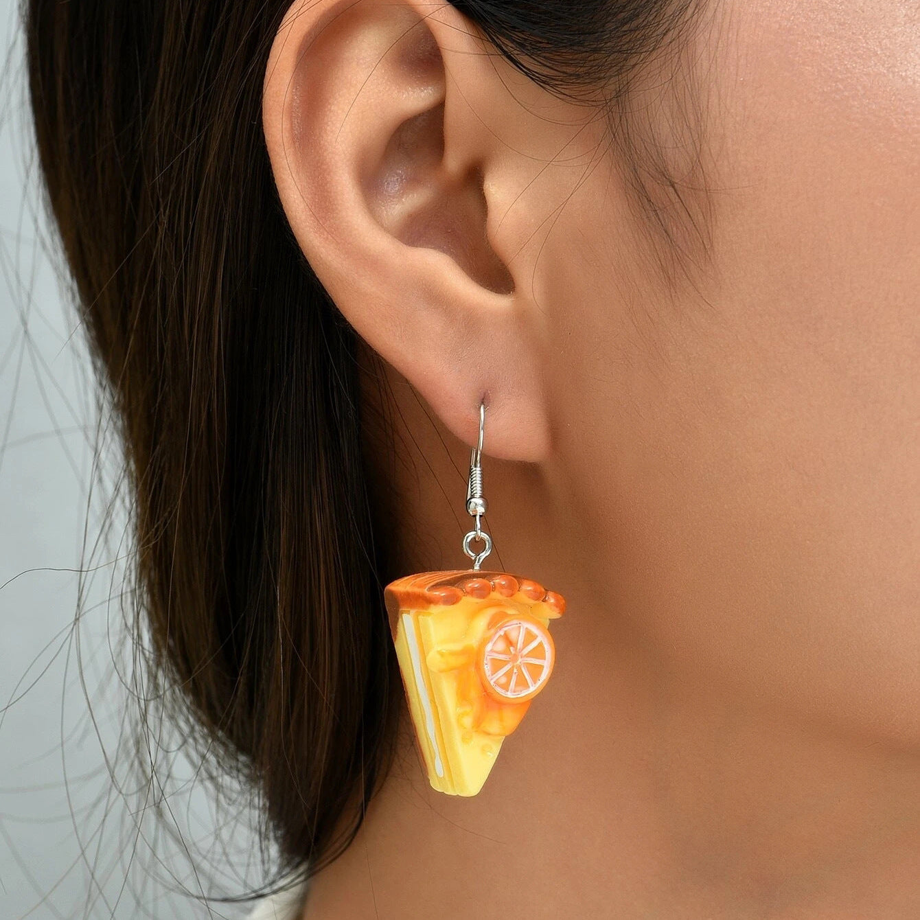 Imitation Orange Mousse Cake Earrings – Stylish Gifts — 1