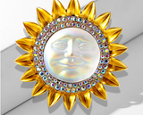 Heavy Industry Sun Smiley Face Brooch Alloy Baroque – Stylish Gifts — 5