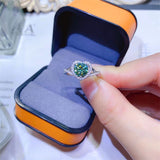 Fidelity Green Twisted Arm Love Moissanite Ring – Gifts for Couples — 5