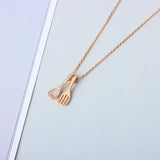 Sterling Silver Full Diamond Small Spoon Necklace – Jewelry Gift Ideas — 4