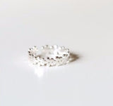 Lovely quality flower hollow plain silver ring – Useful Gifts — 6