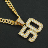 Mens Fashion Full Diamond Number 50 Pendant – Jewelry Gift Ideas — 1