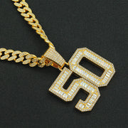 Mens Fashion Full Diamond Number 50 Pendant – Jewelry Gift Ideas — 1