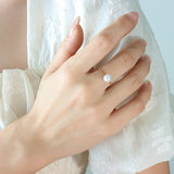 Temperament Small Rose Ring Pearl – Small Gift Ideas — 5