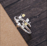 Sterling Silver Forest Antler Temperament Elk Ring – Useful Gifts — 1