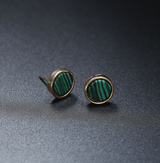 Alloy round turquoise earrings – Everyday Gifts — 5