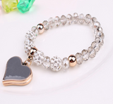 Elastic Crystal Bracelet & Bangle Heart Bracelets – Jewelry Gift Ideas — 3