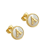 Titanium Steel 26 English Alphabet Letter Earrings – Thoughtful Gifts — 8