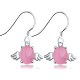 Angel Egg Earrings Pink Moonstone Angel Earrings – Meaningful Gifts — 4