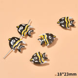 Hand-painted Yellow Small Fish Shape Ceramic – Jewelry Gift Ideas — 14