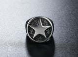 Men's Vintage Five-Pointed Star Titanium Steel Ring – Gifts for Him — 5
