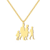 18k Gold Mirror Happy Family Necklace – Jewelry Gift Ideas — 4