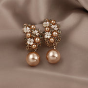 Rhinestones Flowers Pearls Earrings Fashion Elegant – Stylish Gifts — 4