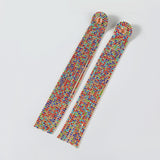Alloy Diamond Rhinestone Long Tassel Earrings – Everyday Gifts — 9