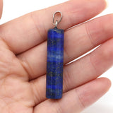 Natural Stone Semi-Precious Cylindrical Pendant – Jewelry Gift Ideas — 6