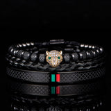Micro Inlaid Leopard Head Bracelet Set – Jewelry Gift Ideas — 14