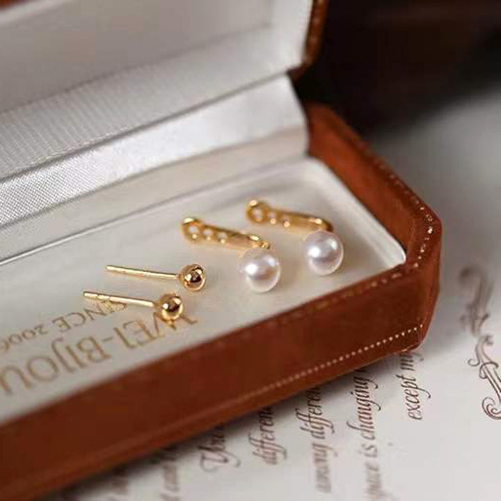 DIY Pearl Accessories S925 Sterling Silver Stud – Stylish Gifts — 1