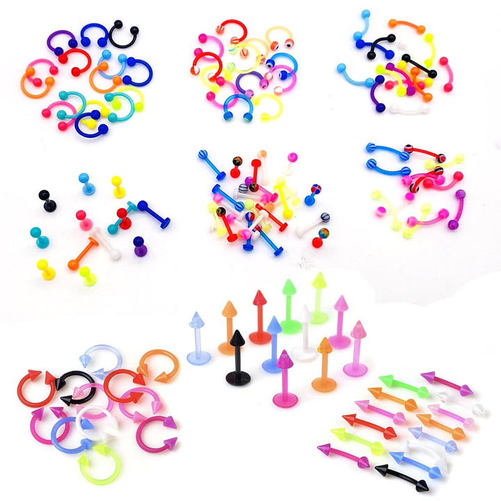 CBR Type Nose Stud Color Mixed Eyebrow Ring – Special Occasion Gifts — 1
