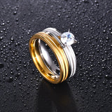 Frosted Titanium Steel Couple Ring Wedding – Gifts for Couples — 5