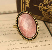 Vintage Oval Flower Gemstone Ring For Women – Gifts for Her — 3