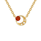 Pure 925 Silver Plated 14K Gold Pomegranate Moon – Jewelry Gift Ideas — 2