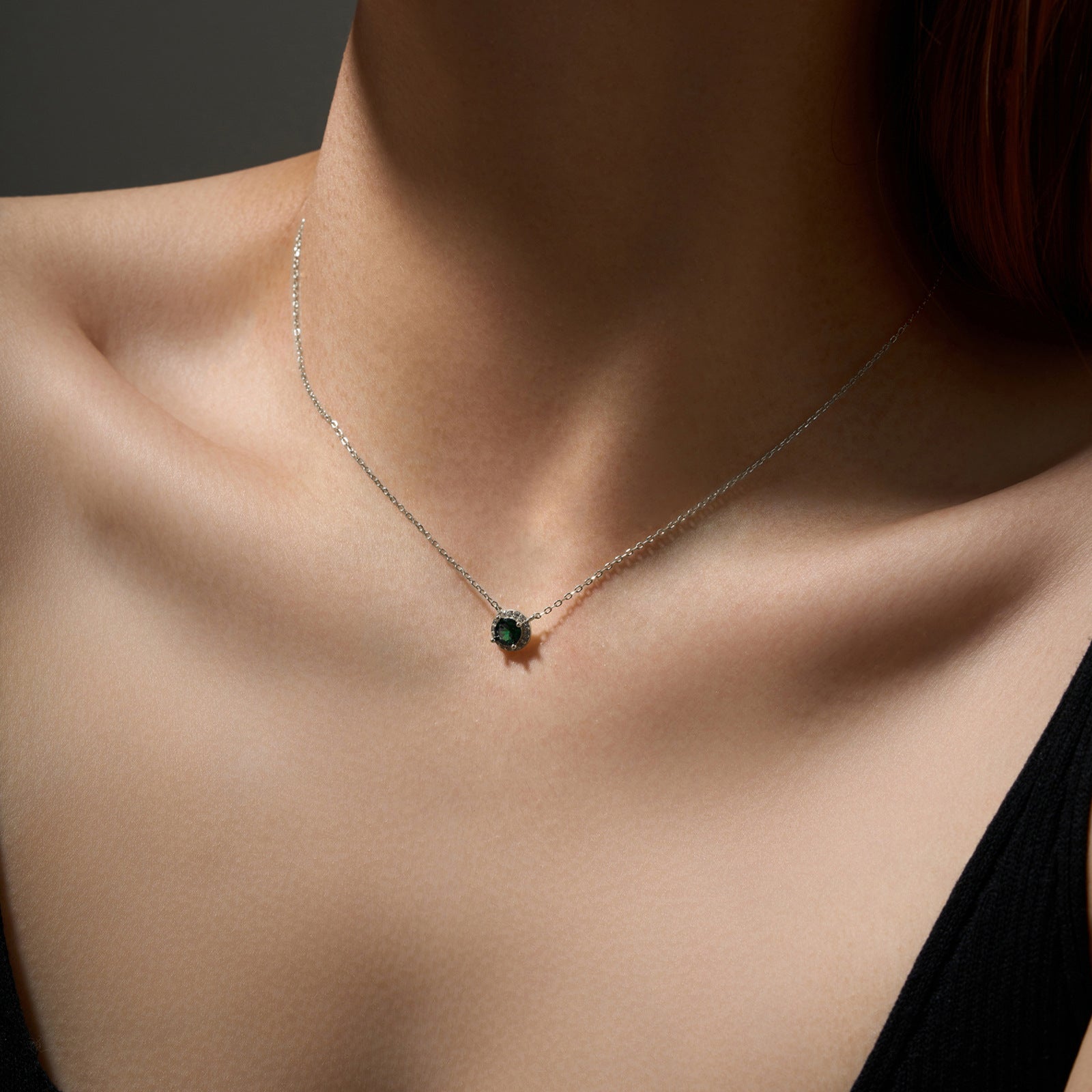 S925 Sterling Silver Zircon Lucky Stone Necklace – Jewelry Gift Ideas — 1