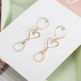 Rhinestone Shiny Earrings Earrings Female Circle Long – Gifts for Her — 5