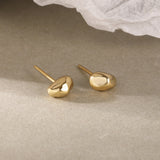 Women's Sterling Silver Irregular Gold Peas Earrings – Gifts for Her — 2