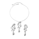 Liquid Design Metallic Irregular Water Drop – Jewelry Gift Ideas — 5