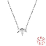 Women's Collarbone Necklace With Colored Diamonds – Jewelry Gift Ideas — 2