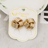 Fashion Round Earrings Simple Cross Metal – Stylish Gifts — 16