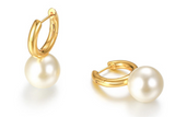 Gold pearl Hoop earring – Jewelry Gift Ideas — 2
