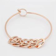 Love Bracelet Peach Heart Name Lettering Titanium – Jewelry Gift Ideas — 6