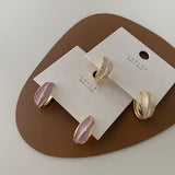 Retro Drip Glazed Round Simple Wild Earrings Women – Gifts for Her — 3