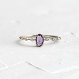 Geometric Purple Zircon Japanese Style Copper Ring – Stylish Gifts — 4