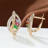 Ins Leaf-shaped Rhinestones Earrings Fashion Unique – Stylish Gifts — 17