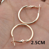 European And American Rose Gold Hoop Earrings – Thoughtful Gifts — 7