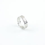 Simple Men's Great Wall Pattern Ring Stainless Steel – Gifts for Him — 8