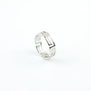 Simple Men's Great Wall Pattern Ring Stainless Steel – Gifts for Him — 8