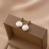 French Vintage Pearl Earrings Baroque Irregular – Surprise Gifts — 7
