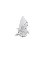 Metal Nail Ring Xianku Natural Moonlight Stone – Beauty Gifts — 3