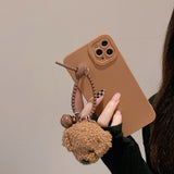 Plush Retro Brown Teddy Pendant Case – Jewelry Gift Ideas — 5
