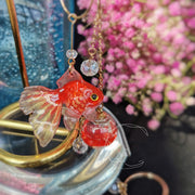 Red Goldfish Koi Three-dimensional Earrings – Useful Gifts — 3