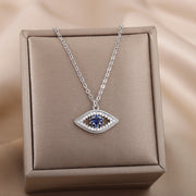 18K Gold Plated Color Zircon Blue Eyes Pendant – Jewelry Gift Ideas — 8