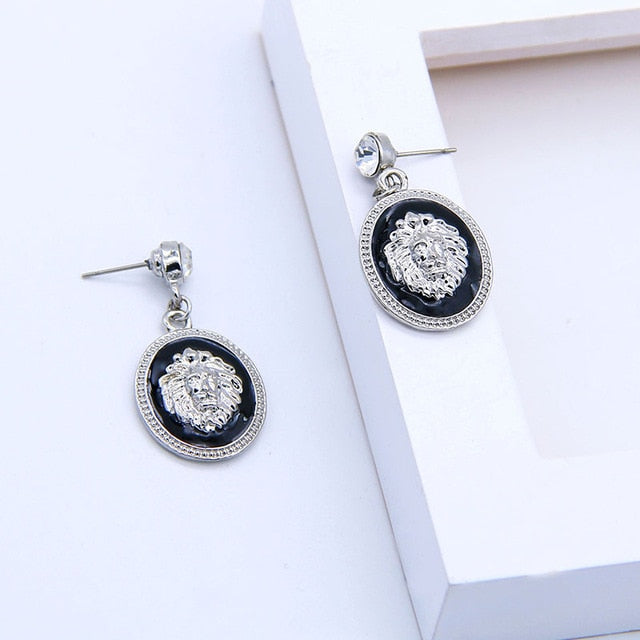 Women's Alloy Dripping Lion Head Earrings – Gifts for Her — 1